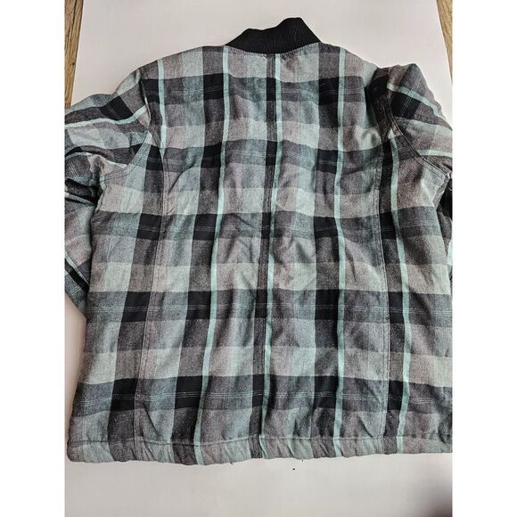 Stillwater Supply Jacket teal/black plaid  Size XL - Picture 5 of 7
